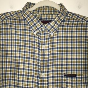 Polo Jeans Company 100% Cotton Button Down Plaid Shirt Large